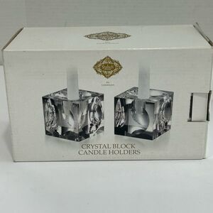 Genuine Shannon Irish Crystal Glass Cube Candle Holder. LNWOT
